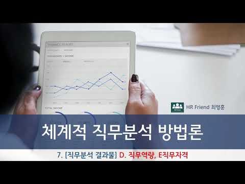 7. [직무역량과 직무자격의 개념] 직무분석을 통해 도출해야 하는 결과물 4 직무역량과 직무자격